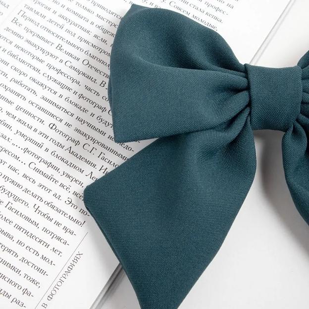 Заколка для волос Casanda Hey «Бантик» морская волна, опт фото 1