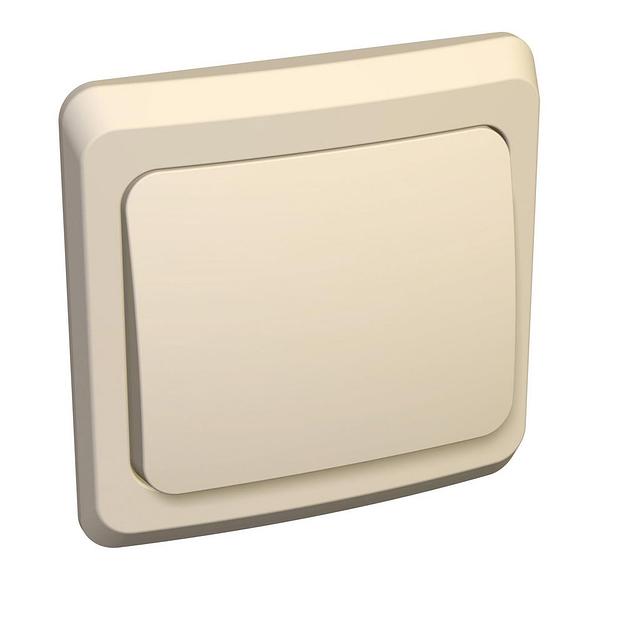 Systeme electric BC10-001K ЭТЮД С/У 1-клавишный ВЫКЛЮЧАТЕЛЬ 10 АХ, КРЕМОВЫЙ, Россия фото 3