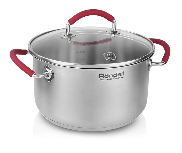 Кастрюля Rondell Sorge RDS-1220 3.1л. d=20см (с крышкой) стальной фото 2