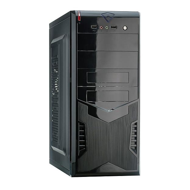 Exegate EX280389RUS Корпус Miditower Exegate CP-604 Black, ATX,, 2*USB, Audio фото 1
