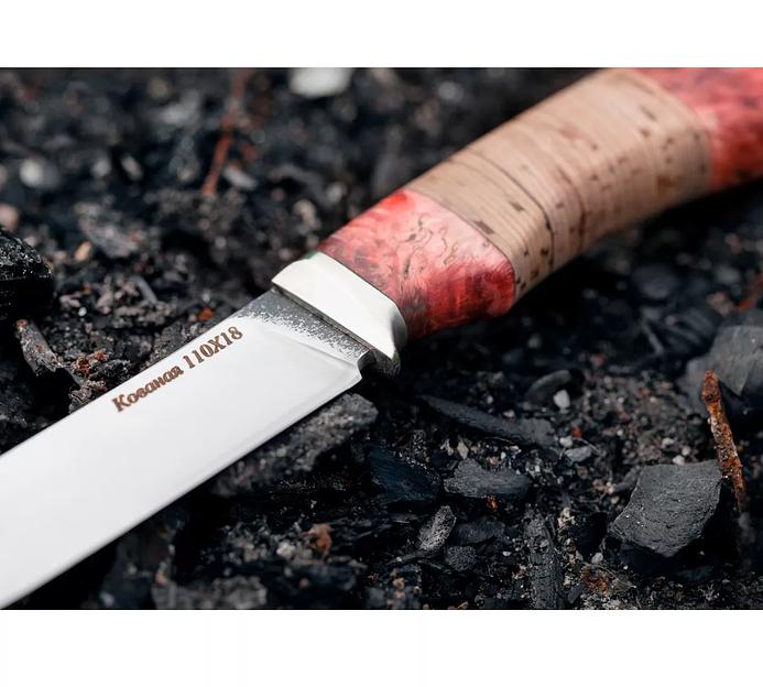 Нoж Ладья из кoванoй стали 110Х18 фото 1