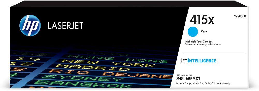 Картридж лазерный HP 415X W2031X голубой (6000стр.) для HP HP LJ M454/MFP M479 фото 1