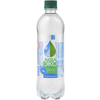 Вода питьевая «АкваЭко» газированная 0,6 л опт фото 1