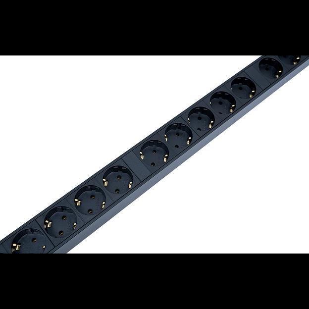 Блок электрических розеток на 16 гнезд Schuko, шнур питания 3 м 3x2.5мм2 с вилкой IEC 60309 16A 2P＋E (IP44) 852.0х50.0х44.4мм фото 5