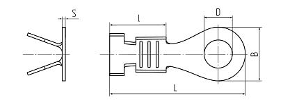 Наконечник кольцевой неизолированный НК 2,5-6 фото 2