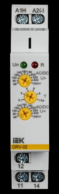 Реле повышения напряжения ORV 1ф 110-240В AC/DC ИЭК ORV-02-AD110-240 фото 2
