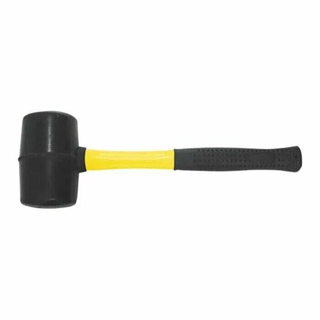 Киянка резиновая с фиберглассовой ручкой VOREL, 370гр. фото 1