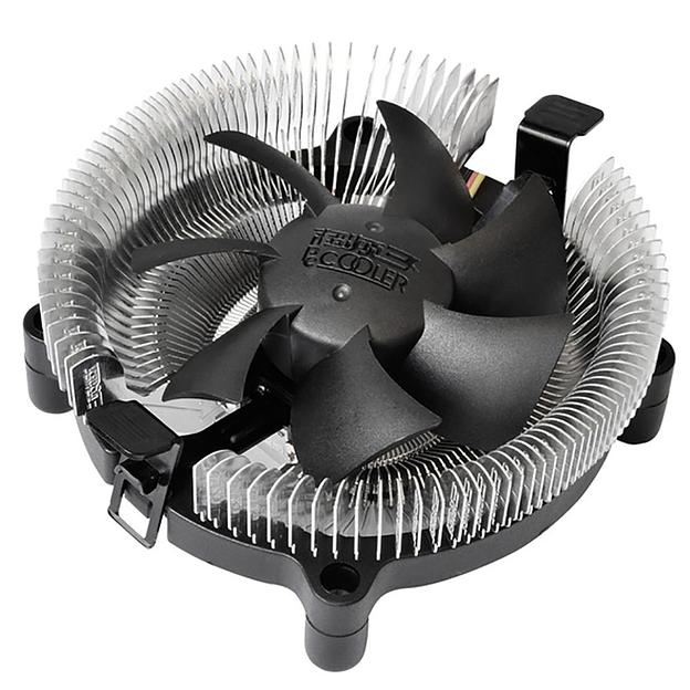 Кулер для процессора PCCooler E80 S775/115X/AM2/2+/AM3/3+/AM4/FM1/FM2/754/939/940 (72 шт/кор, TDP 65W, вент-р 80мм, 2200RPM, 22dBa) Retail Color Box (E80) фото 2