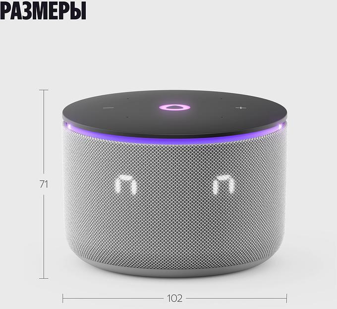 Умная колонка Яндекс Станция Мини 3 Про с Алисой, Zigbee, серый, YNDX-00059GRY фото 5