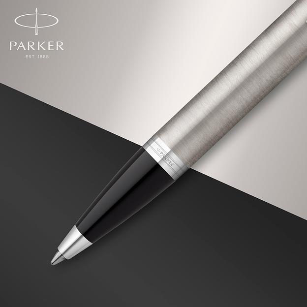 Ручка шариков. Parker IM Essential K319 (CW2143631) Brushed Metal CT M син. черн. подар.кор. фото 5