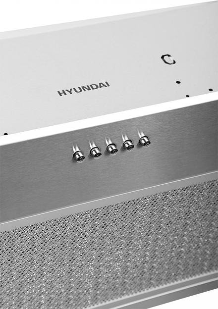 Вытяжка встраиваемая Hyundai HBB 6033 IX нержавеющая сталь управление: кнопочное (1 мотор) фото 8