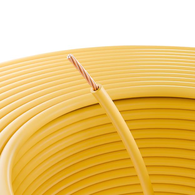 Провод ПГВА 1х1.50 мм2, желтый, бухта 100 м, фото 2