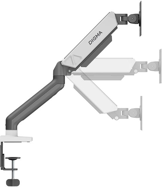 Кронштейн для мониторов ЖК Digma D-MM101 серый 17"-32" макс.9кг крепление к столешнице поворот и наклон фото 3