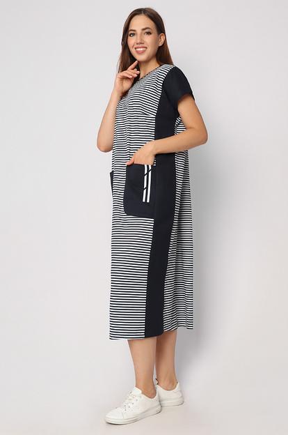 Платье Style Magro «Линия plus», тёмно-синий, опт фото 4