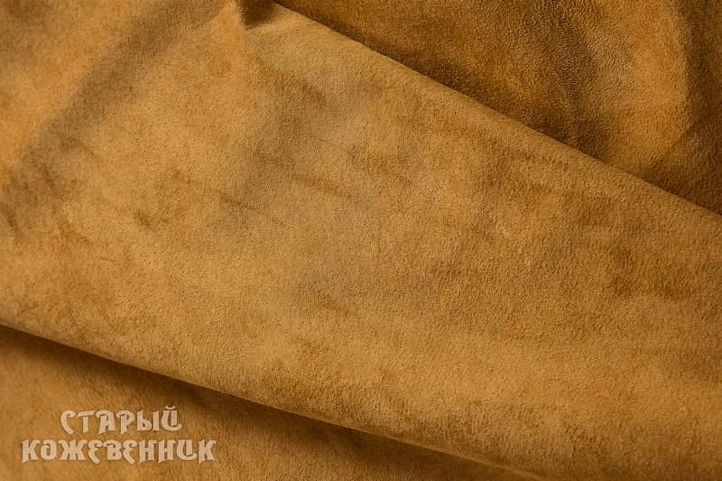 Кожа натуральная - замш рыжий ОПТ фото 1