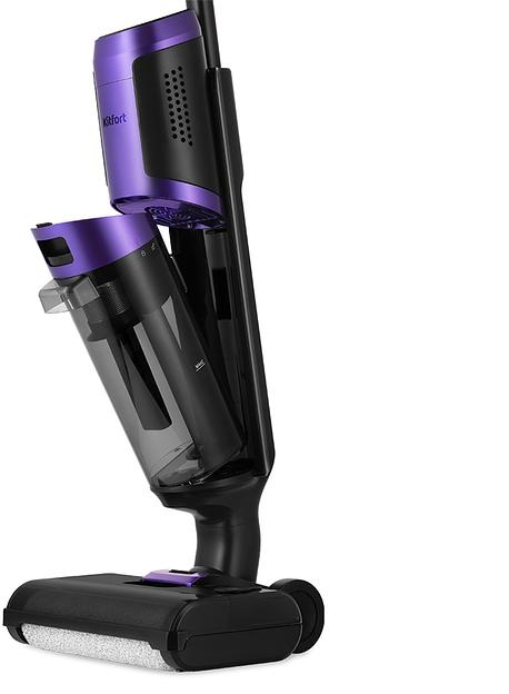 Пылесос моющий Kitfort КТ-5176 200Вт черный/фиолетовый фото 4