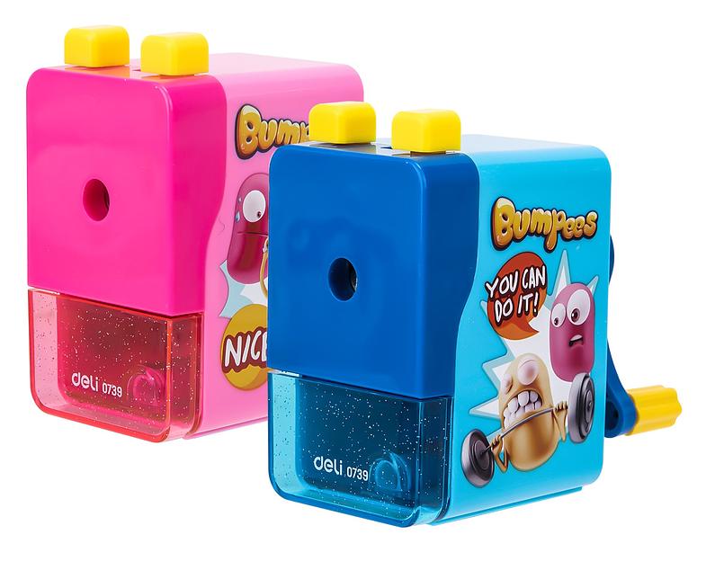 Точилка для карандашей механическая Deli E0739 1 отверстие пластик ассорти фото 2