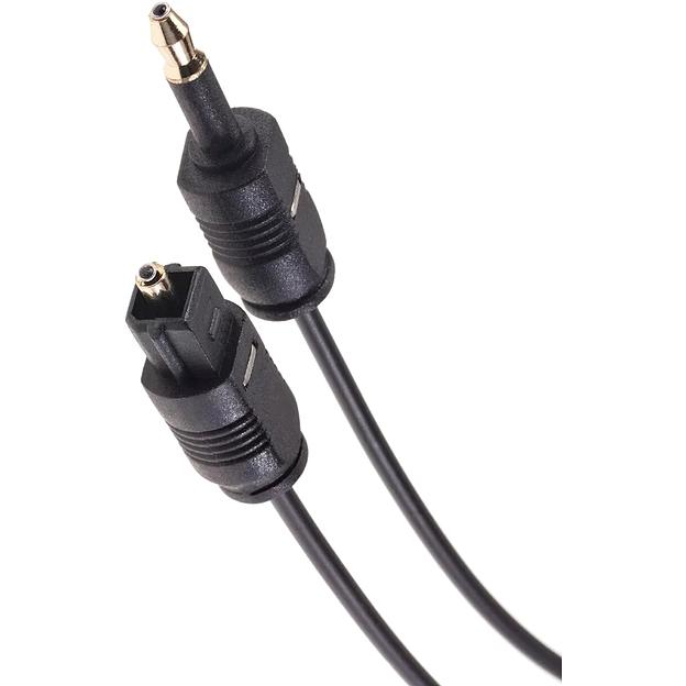 Оптический кабель (Toslink)-M -- >(Toslink)-miniM,2m, Telecom VCOM Кабель Telecom Toslink (m)/Toslink mini (m) - 2 м (TOC2023-2M) фото 1