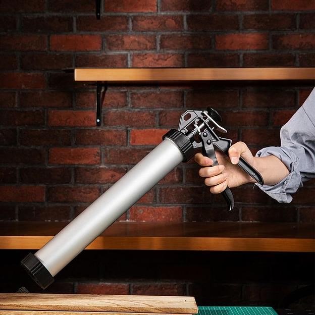 Пистолет для герметика Deli DL2380 Размер: 15 дюймов/380 мм. Сталь А3 + алюминий. Угол поворота 360. фото 5