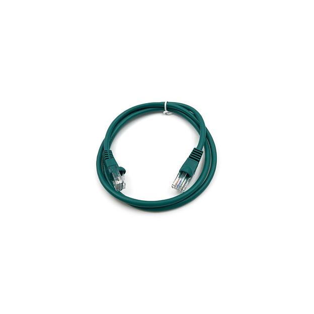Патч-корд Buro UTP-5E-1M-GR литой (molded), UTP, кат.5E, 1м, 4 пары, 26AWG, алюминий омедненный, многожильный, зеленый фото 1