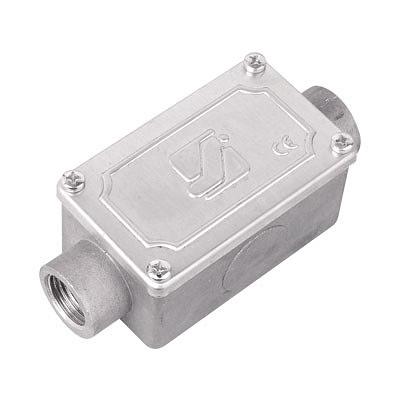 Коробка протяжная алюминиевая, 2 ввода 180°, М40х1,5 ,IP55,171х62х71мм фото 1