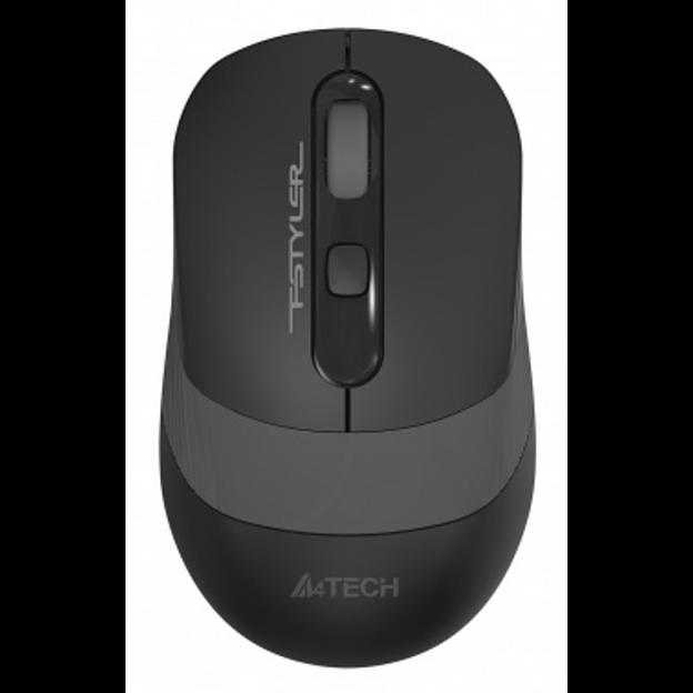 Мышь A4Tech Fstyler FG10S черный/серый оптическая (2000dpi) silent беспроводная USB для ноутбука (4b фото 1