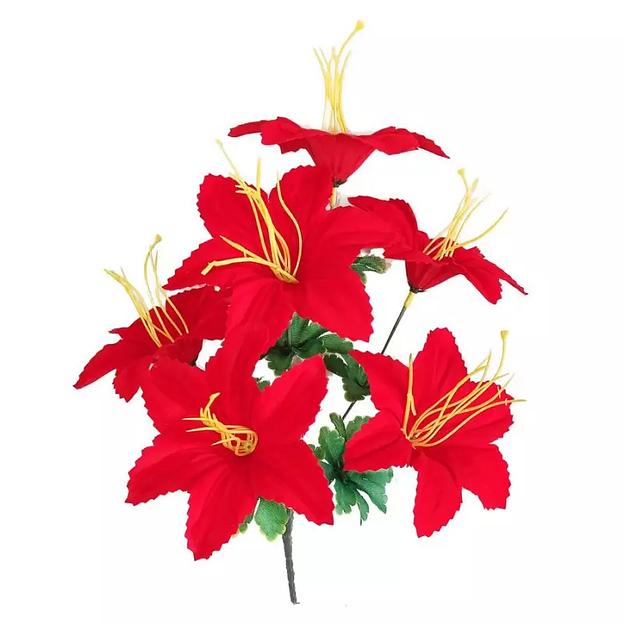 Букет бархатных колокольчиков 6 голов 32см 394-614 фото 2