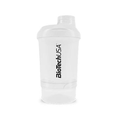 Шейкер с дополнительными отсеками Wave + Compact 300 мл белый ОПТ фото 1