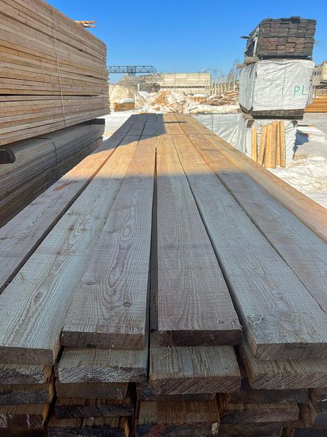 Пиломатериал из ангарской лиственницы сухой 1-4 сорт 50 х 150 х 3000/4000/6000 мм фото 1