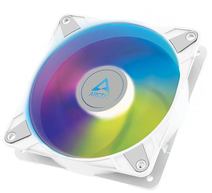 Кулер для корпуса ARCTIC P12 PWM PST A-RGB (White)  ACFAN00254A  12cm  200-2000rpm  4Pin  Fluid Dyn. фото 1