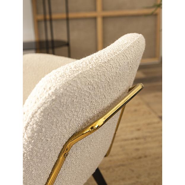 Лаунж-кресло Hilde, букле, серо-бежевое фото 9