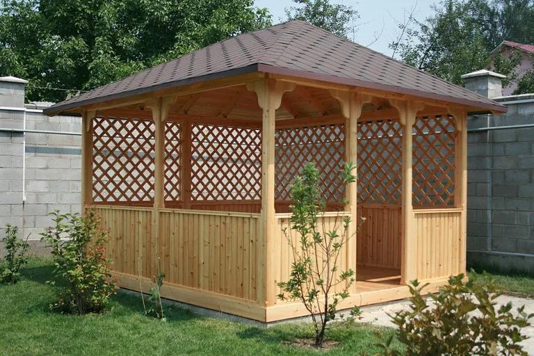 Изготовление беседок из натурального дерева 4х4 м, 16 м² фото 3