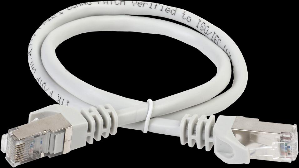 ITK Коммутационный шнур (патч-корд), кат.5Е FTP, LSZH, 3м, серый ITK RJ45(m) - RJ45(m) Cat. 5e F/UTP LSZH 3м серый (PC01-C5EFL-3M) фото 1