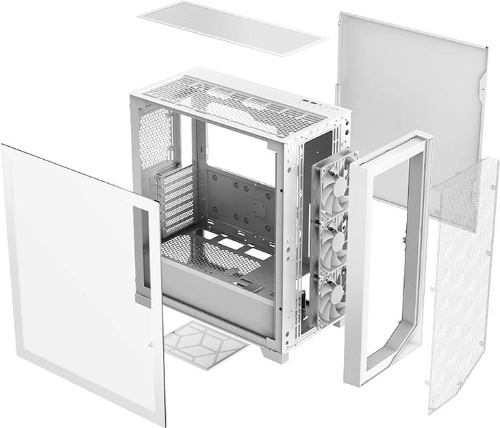 Корпус PcCooler C3D510 WH ARGB белый без БП ATX 3x120mm 2xUSB3.0 1xUSB3.1 audio bott PSU фото 5