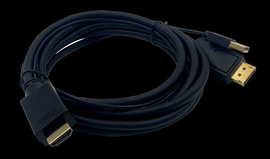 Кабель аудио-видео Buro HDMI (m)/DisplayPort (m) 2м. Позолоченные контакты черный (HDMI-DP-2M) фото 2