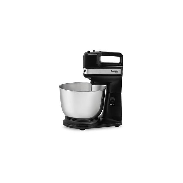 Миксер Vitek VT-1419, с чашей, черный и стальной фото 1