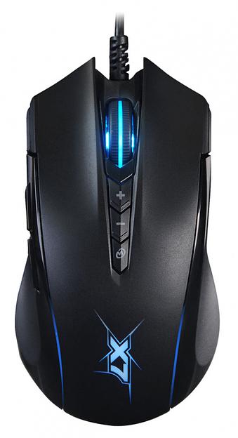Мышь A4Tech X89 черный оптическая (2400dpi) USB (8but) фото 1