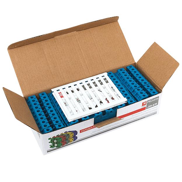 EKF plc-jxb-6/35b Колодка клеммная JXB-6/35 синяя EKF PROxima фото 2