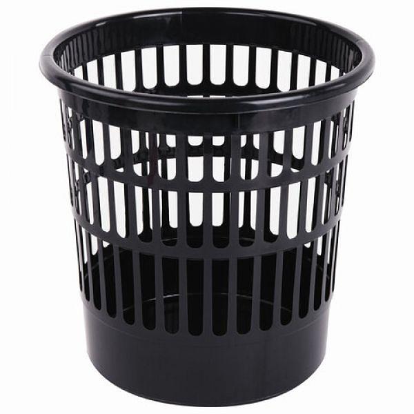 Корзина для бумаг STAFF "Basic" сетчатая, 9 л, черная, 237915 фото 1