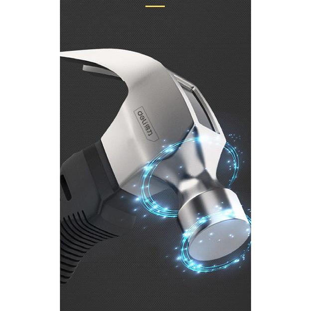 Молоток-гвоздодер укороченный Deli DL441008 250 гр, 160 мм, фиберглассовая рукоять фото 8