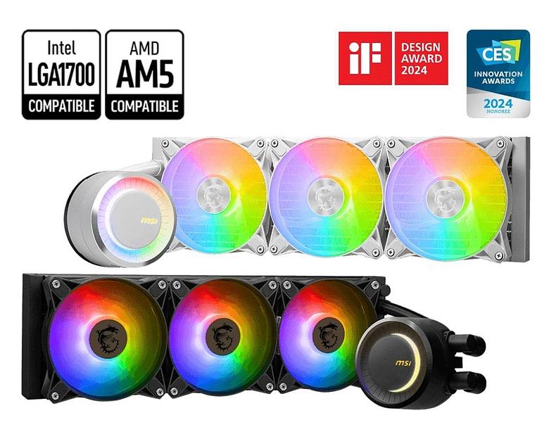 Комплект водяного охлаждения MSI MAG CoreLiquid E360 Black LGA 1150/1151/1155/1156/1200/1700 AM5/AM4/TR4/sTRx4 ARGB фото 5