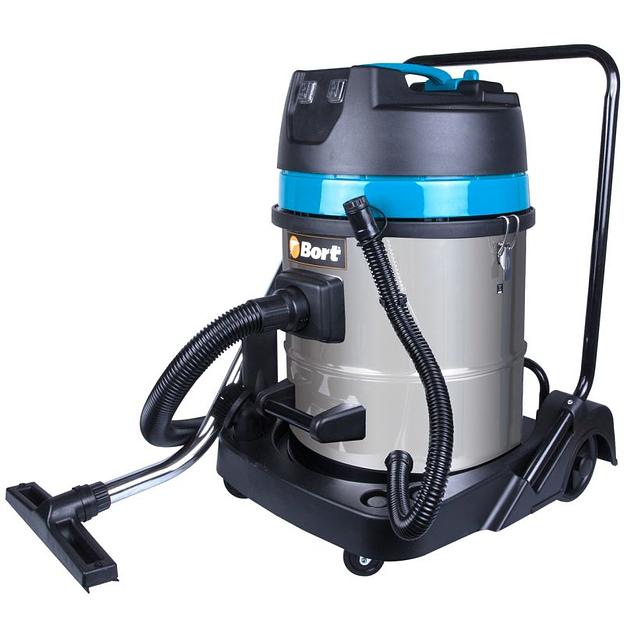 Строительный пылесос Bort BSS-2260-Twin 2200Вт (уборка: сухая/влажная) синий фото 1