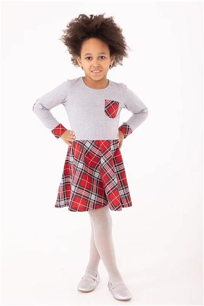 Платье Золотой ключик, в клетку ОПТ фото 2