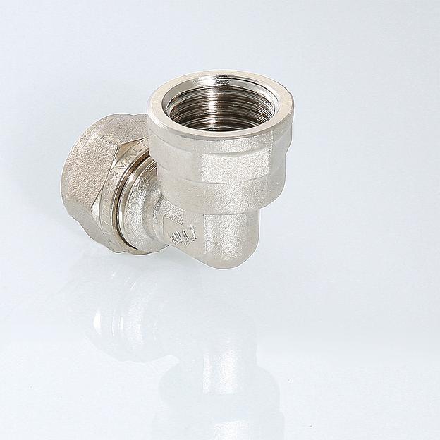 Обжимной фитинг-угольник с переходом на внутреннюю резьбу опт фото 7