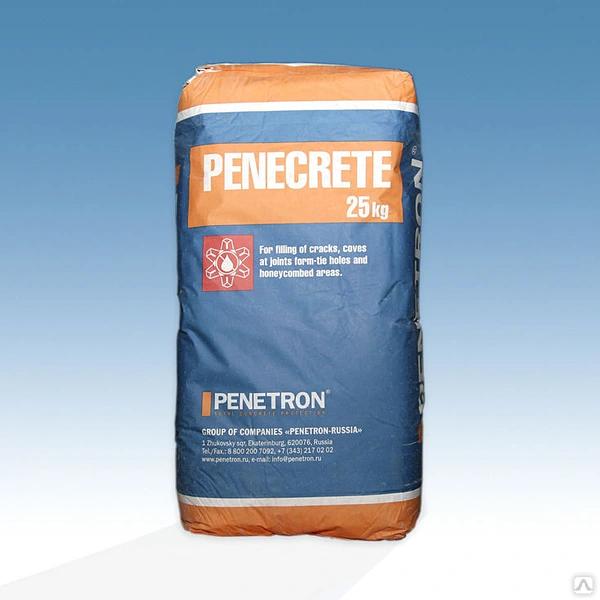 Гидроизоляция Пенекрит для статичных швов, трещин, примыканий в бетоне 25 кг ОПТ фото 1