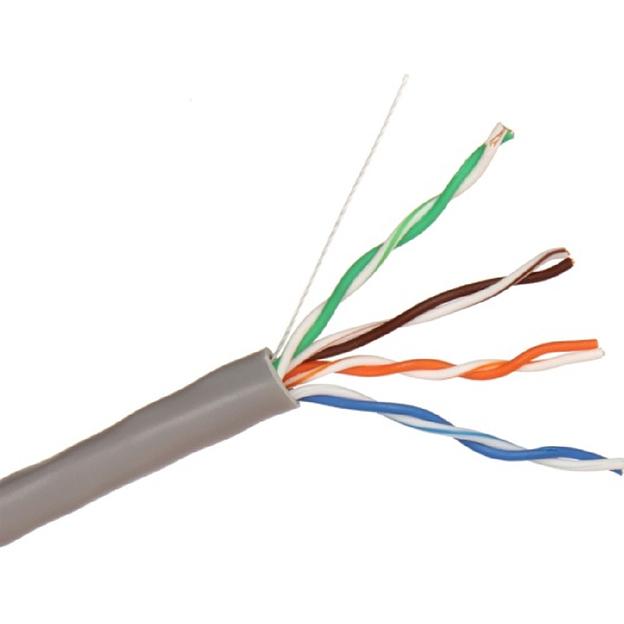 Exegate EX256748RUS Кабель UTP 4 пары кат.5e Exegate бескислородная медь,24AWG, FLUKE® test pass, бухта 305м, серый, PVC фото 1