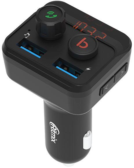 Автомобильный FM-модулятор Ritmix FMT-B100 черный BT USB (80000554) фото 1