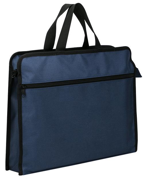 Папка-портфель Deli 63753BLUE 2 отдел. A4 текстиль синий фото 1