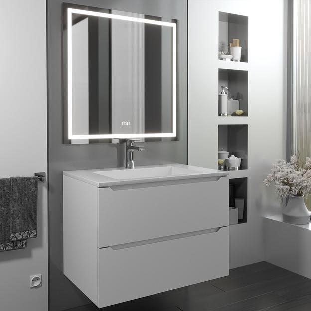 Тумба с раковиной для ванной Uperwood Tanos-Next 70 см, подвесная, белая матовая фото 1