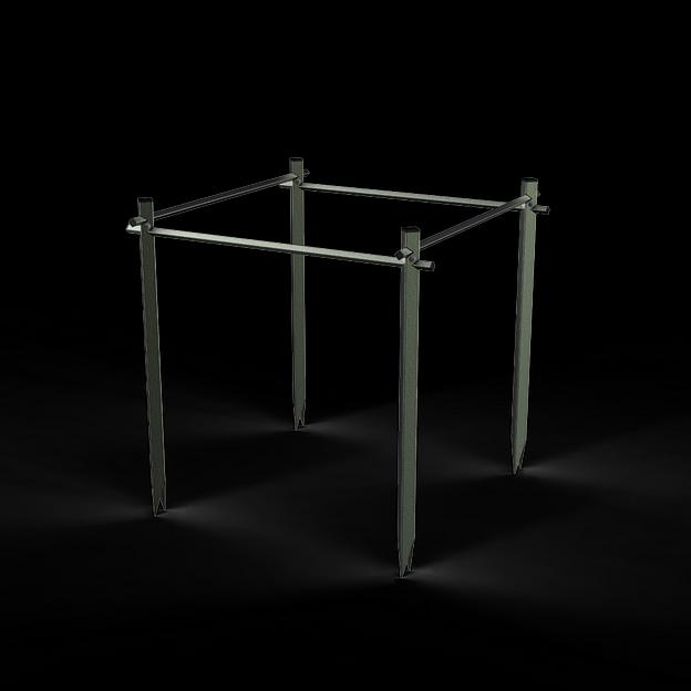 Ограждение для кустов Unit 800х800 мм (чёрный) фото 1